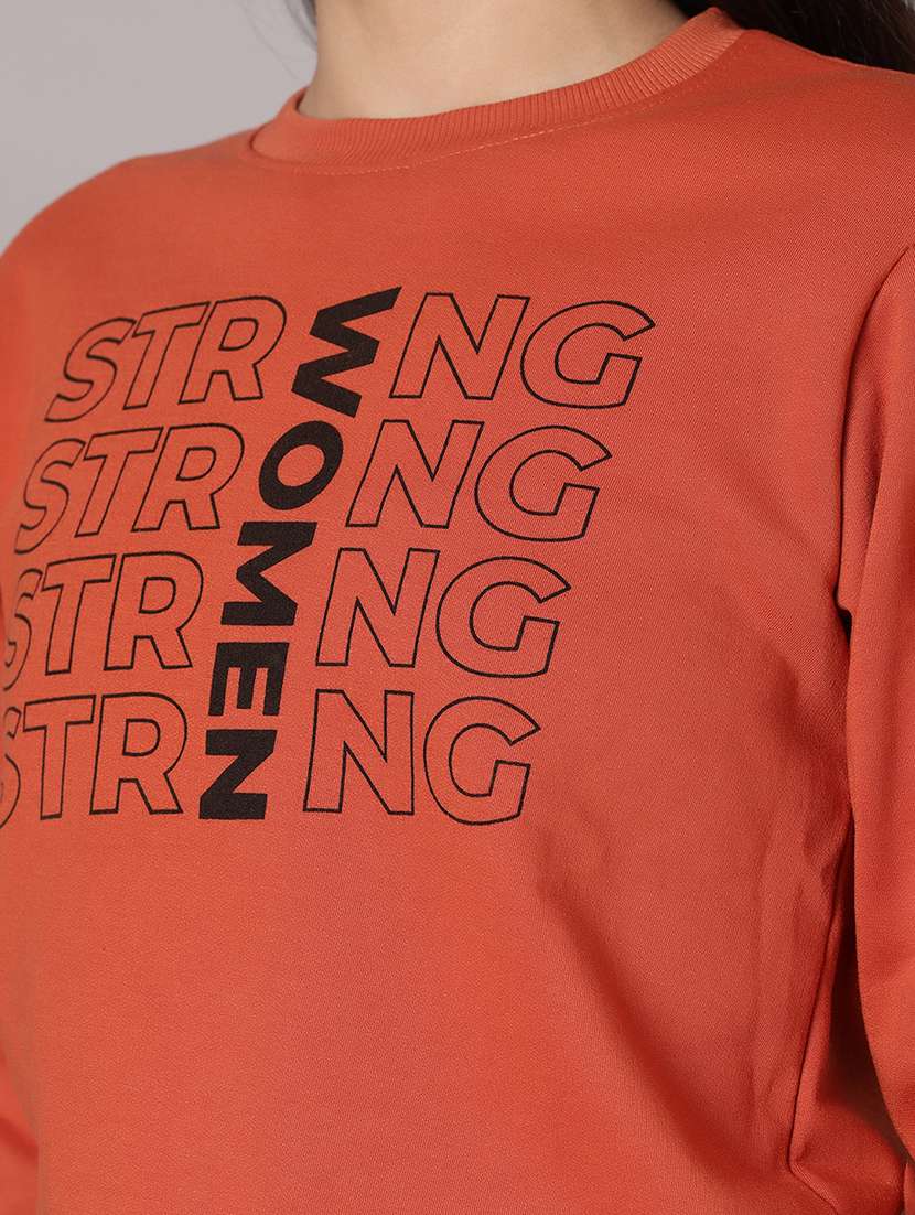 women chest print long sleeve sweatshirt - 21939728 -  Standard Image - 4