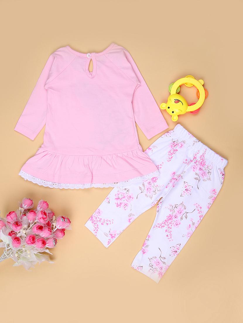 girls printed round neck full length set - 21939895 - Standard Image - 1