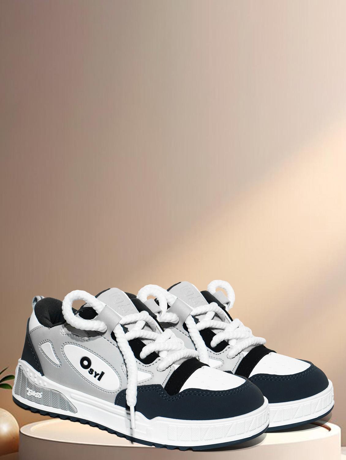 unisex color block lace up sneakers - 21940026 - Standard Image - 1