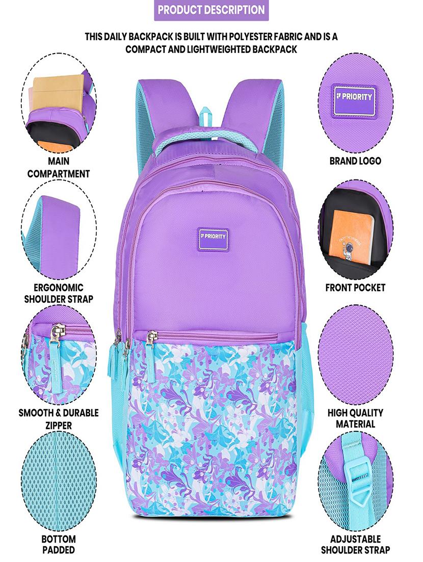 stylish kids backpack with floral printed design - 21940173 - Standard Image - 4