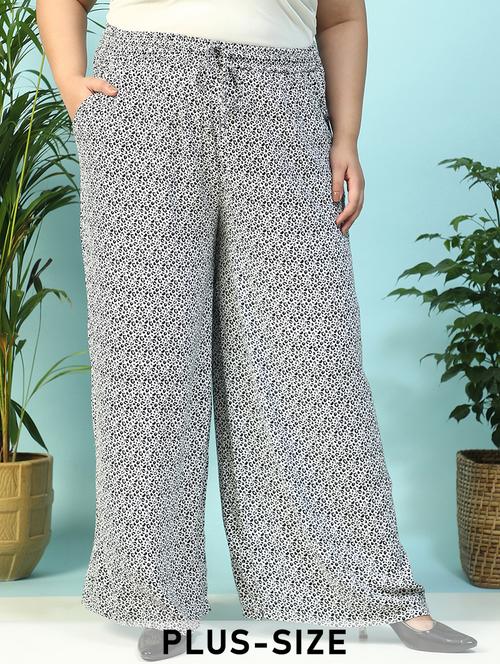 women plus size animal print flared palazzo - 21940217 - Standard Image - 0