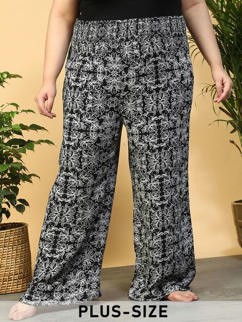 women plus size printed wide leg palazzo - 21940219 -  Standard Image - 0