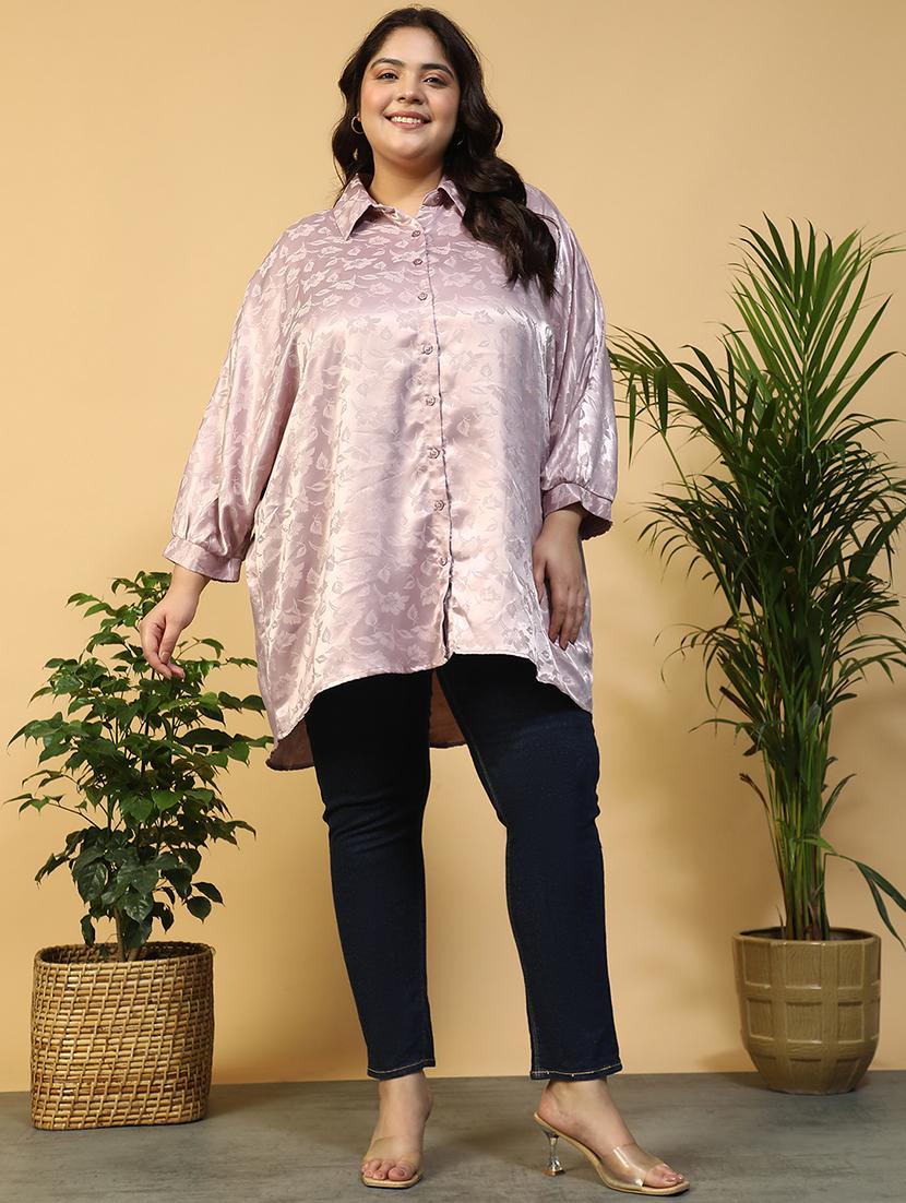 women plus size collared long sleeve shirt - 21940236 - Standard Image - 6