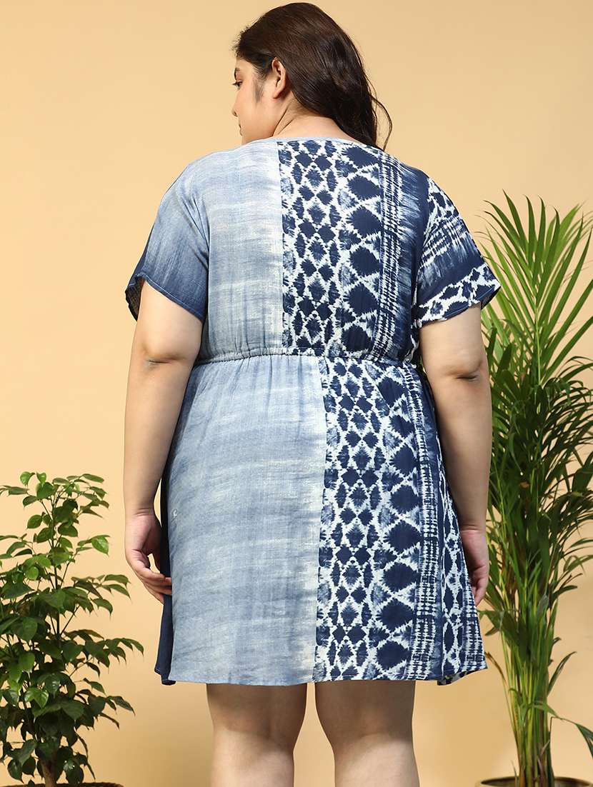women plus size printed short sleeve shirt dress - 21940257 -  Standard Image - 4