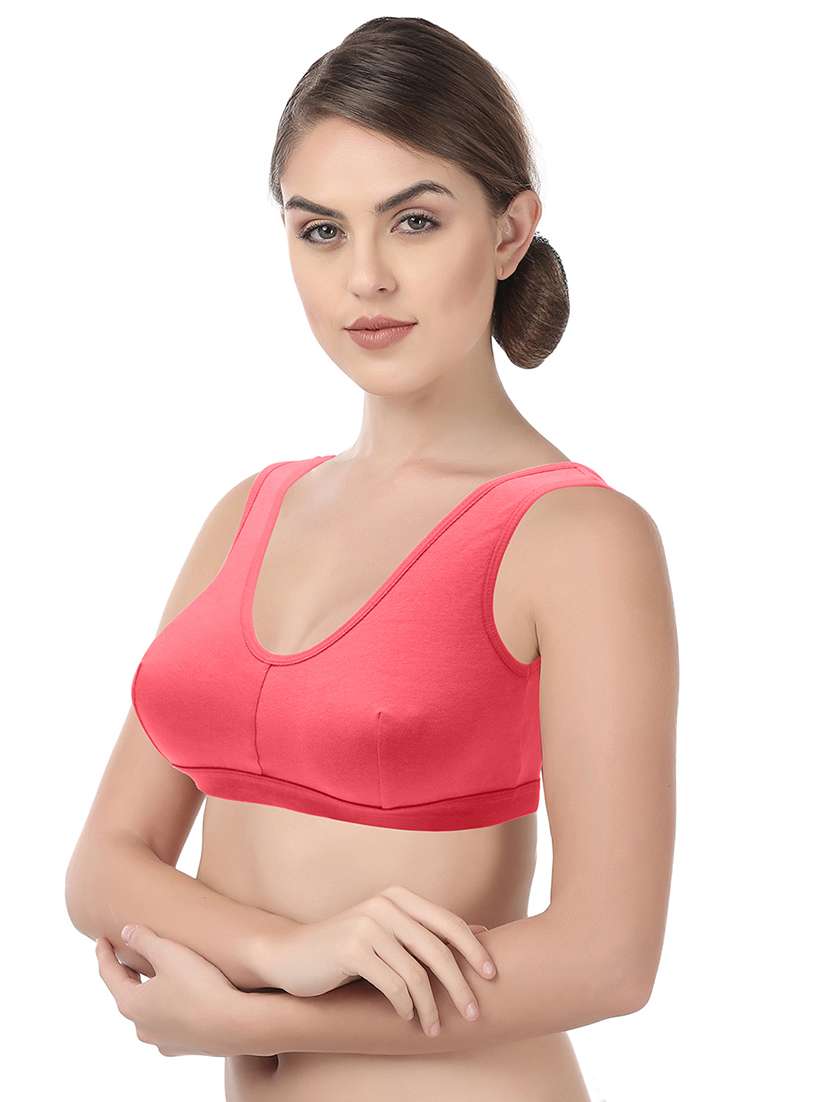 women solid non padded sports bra - 21940394 -  Standard Image - 1