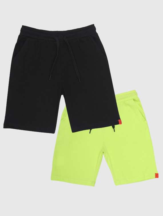 boys pack of 2 solid loungwear shorts - 21940400 -  Standard Image - 1