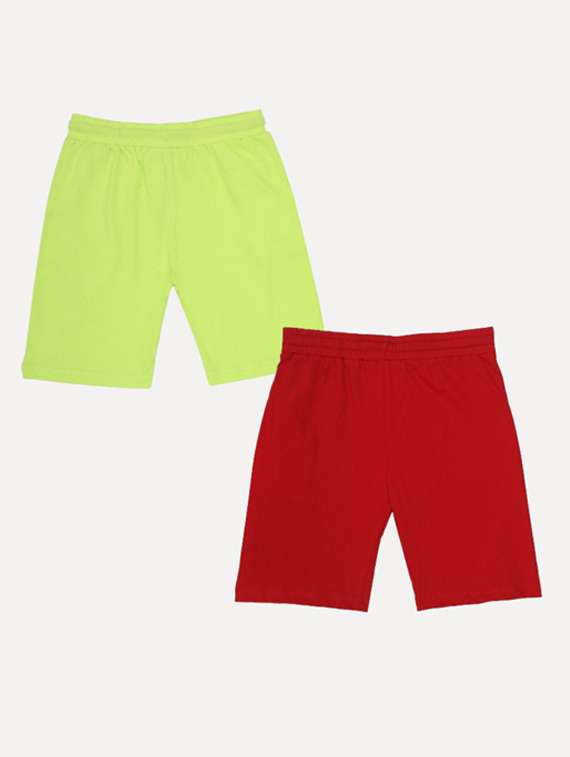 boys pack of 2 solid loungwear shorts - 21940402 -  Standard Image - 1