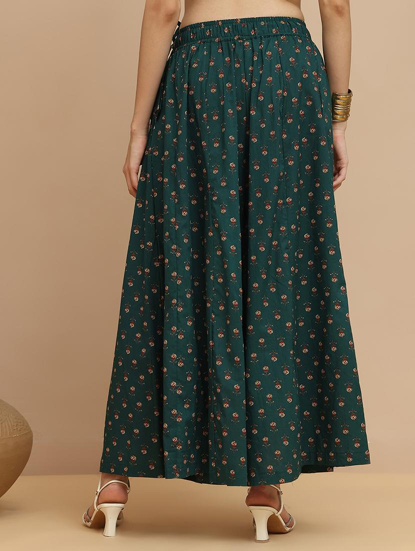 women printed mid rise flared palazzo - 21940419 - Standard Image - 4