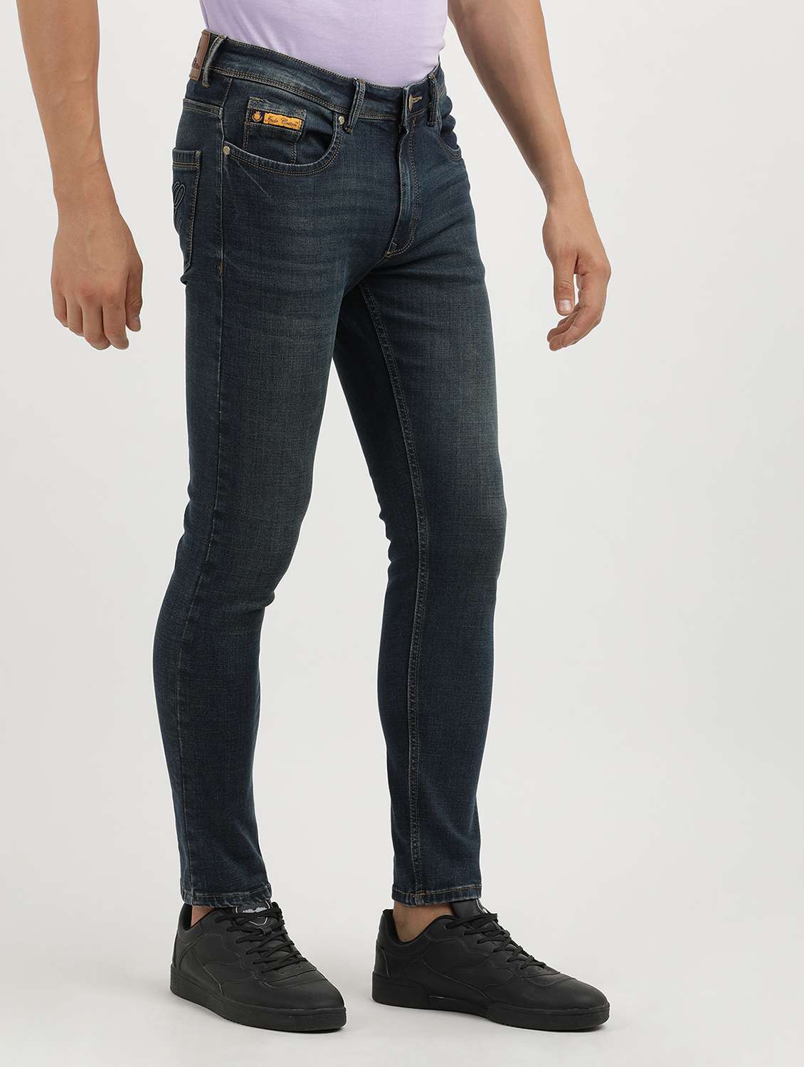 men mid rise full length denim jeans - 21940450 -  Standard Image - 1