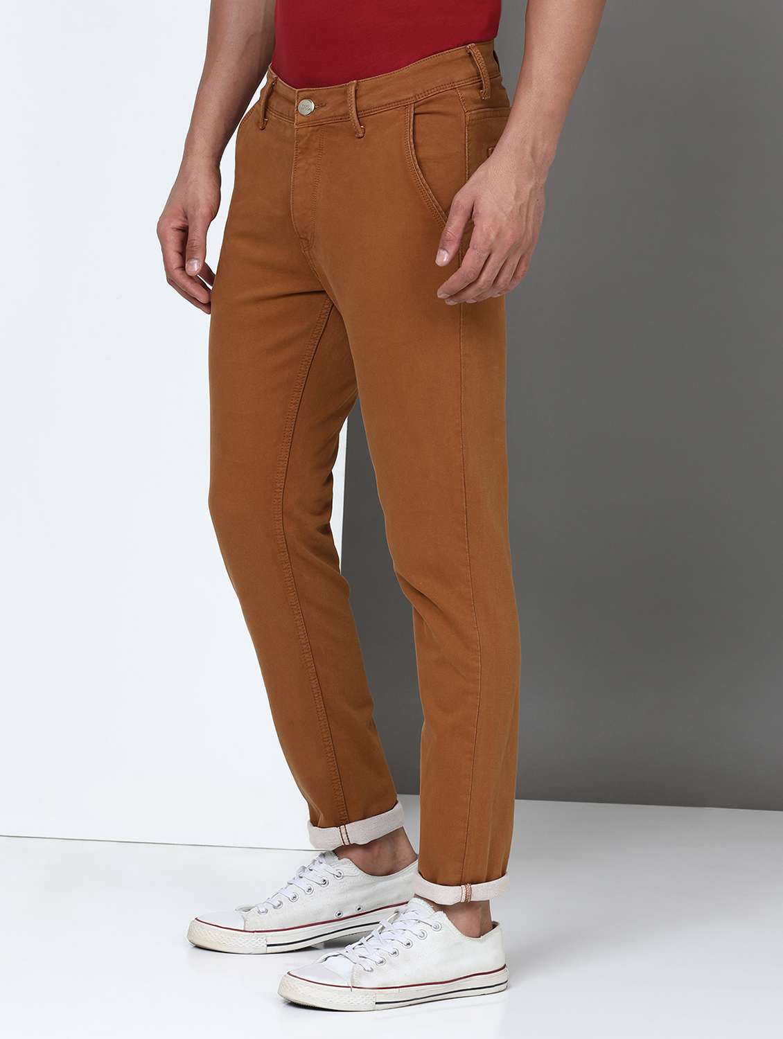 men solid mid rise full length jeans - 21940458 - Standard Image - 1
