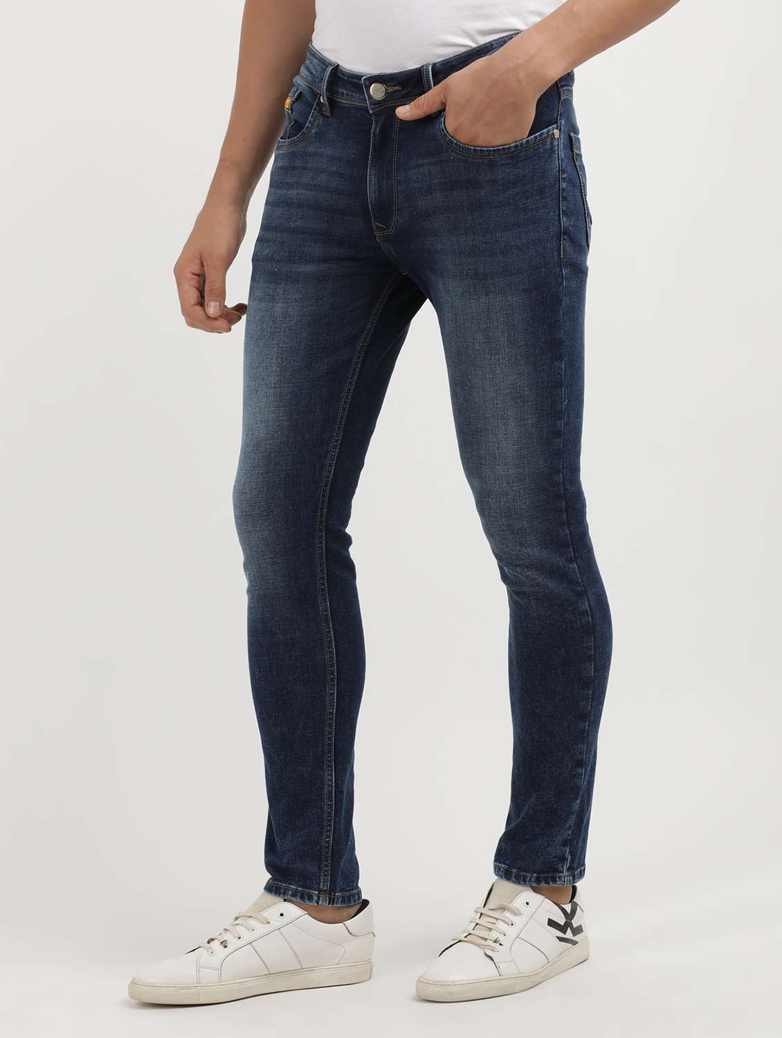 men mid rise full length denim jeans - 21940466 -  Standard Image - 1