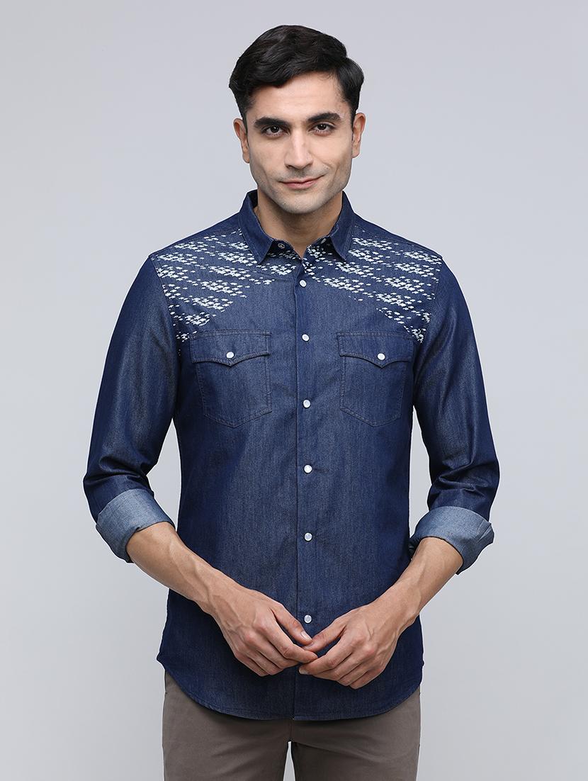 men printed long sleeve regular fit casual shirt - 21940477 - Zoom Image - 0