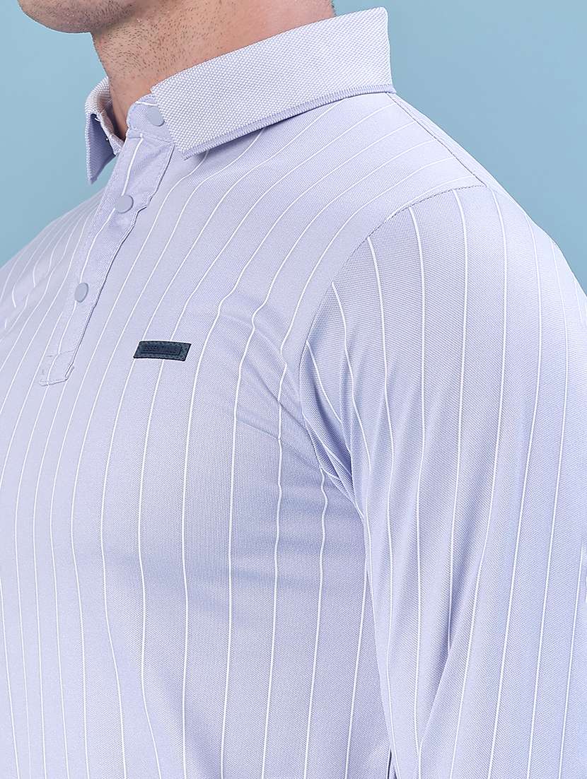 men striped long sleeve slim fit t-shirt - 21940506 -  Standard Image - 4