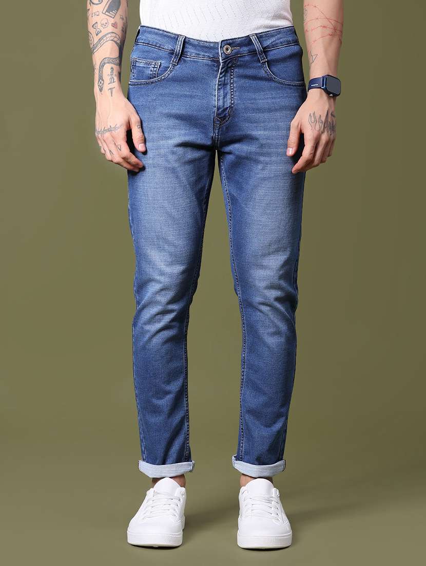 men washed mid rise full length jean - 21940510 -  Standard Image - 1
