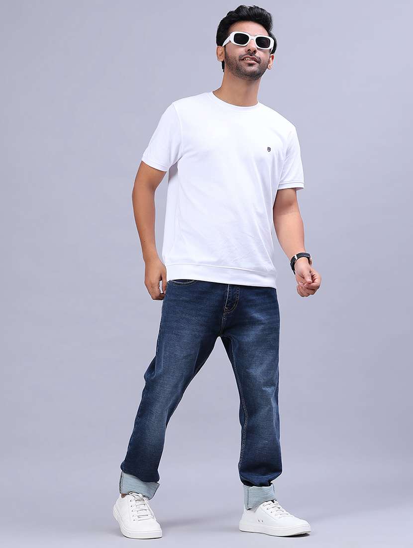 men solid short sleeve regular fit t-shirt - 21940524 - Standard Image - 4
