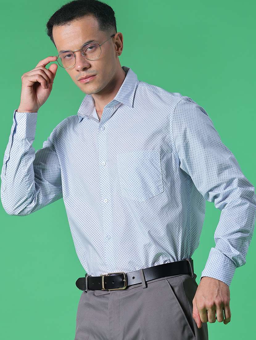 men solid collared long sleeve shirt - 21940532 -  Standard Image - 1