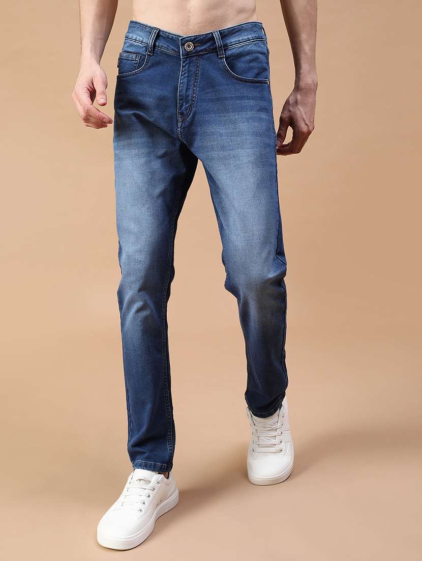 Men Washed Mid Rise Full Length Jean - 21940538 -  Standard Image - 1