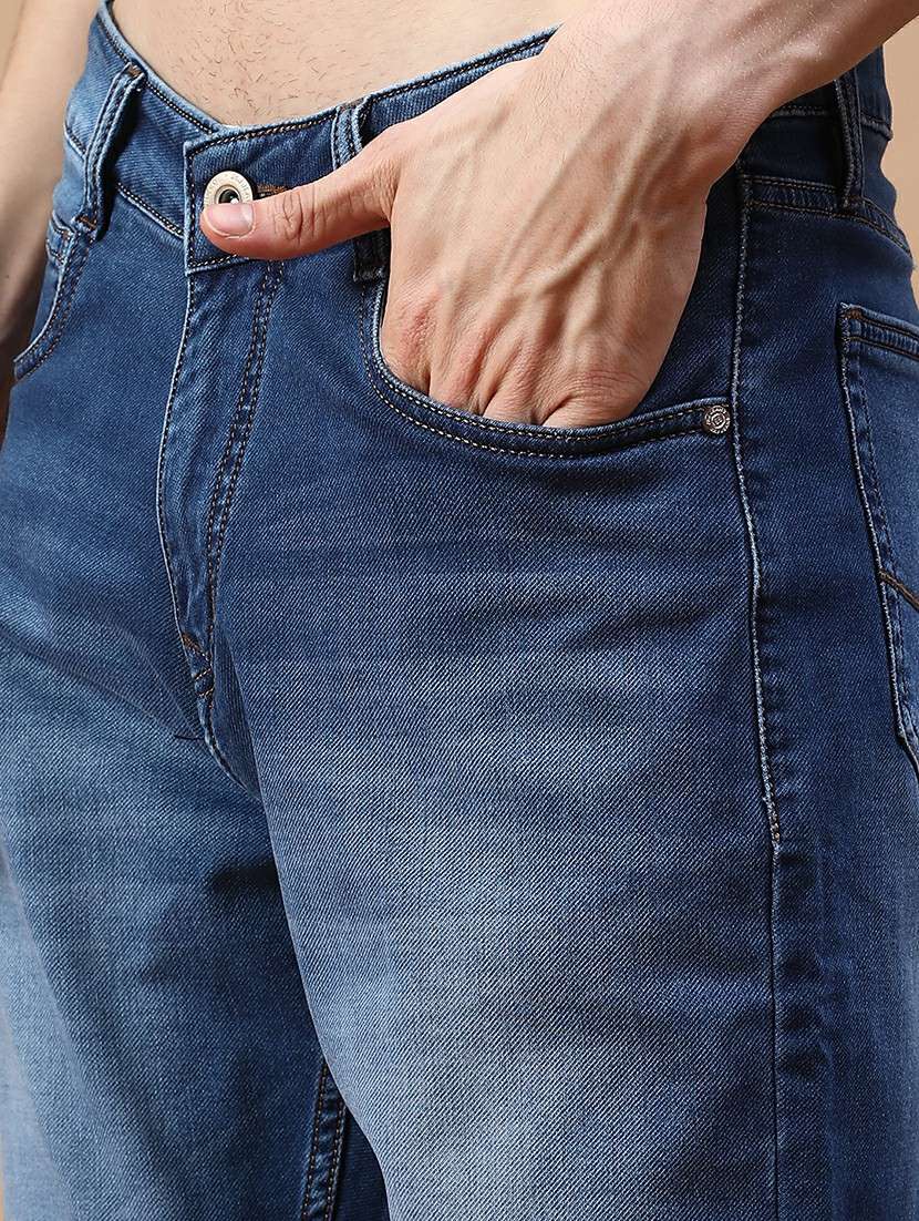 Men Washed Mid Rise Full Length Jean - 21940538 -  Standard Image - 4