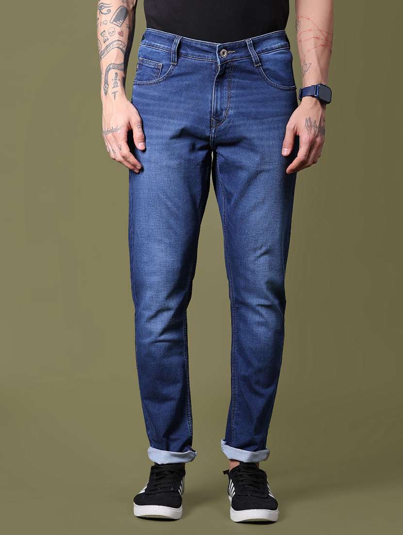 men washed mid rise full length jean - 21940545 -  Standard Image - 1