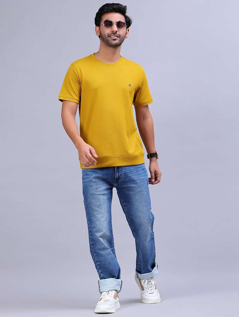 men solid short sleeve regular fit t-shirt - 21940557 -  Standard Image - 4
