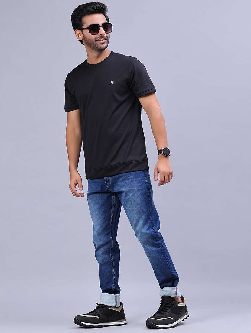 men solid short sleeve regular fit t-shirt - 21940558 -  Standard Image - 4