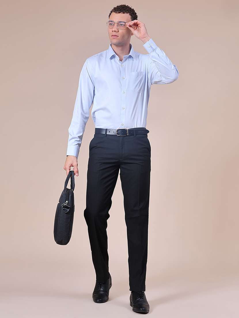 men solid collared long sleeve shirt - 21940620 -  Standard Image - 4