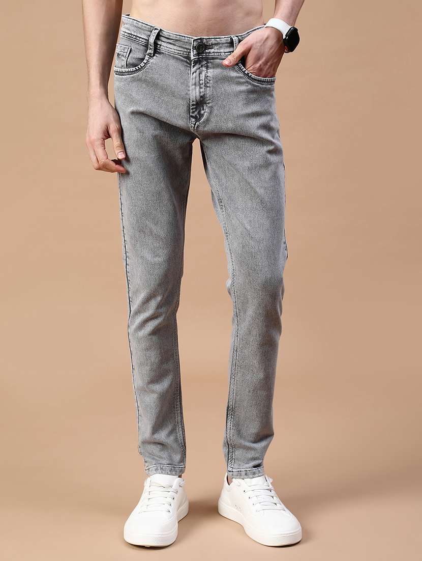 men plain mid rise full length jean - 21940629 -  Standard Image - 1