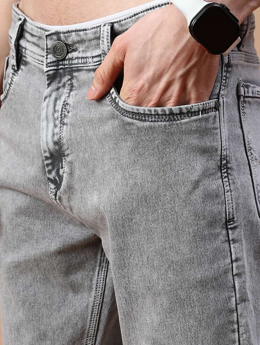 men plain mid rise full length jean - 21940629 -  Standard Image - 4