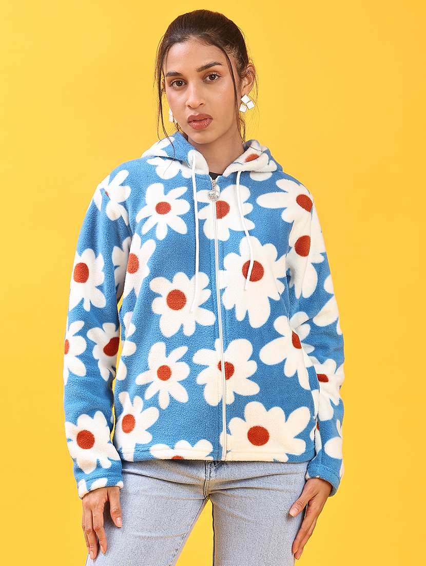 women printed long sleeve hooded sweatshirt - 21940646 -  Standard Image - 1