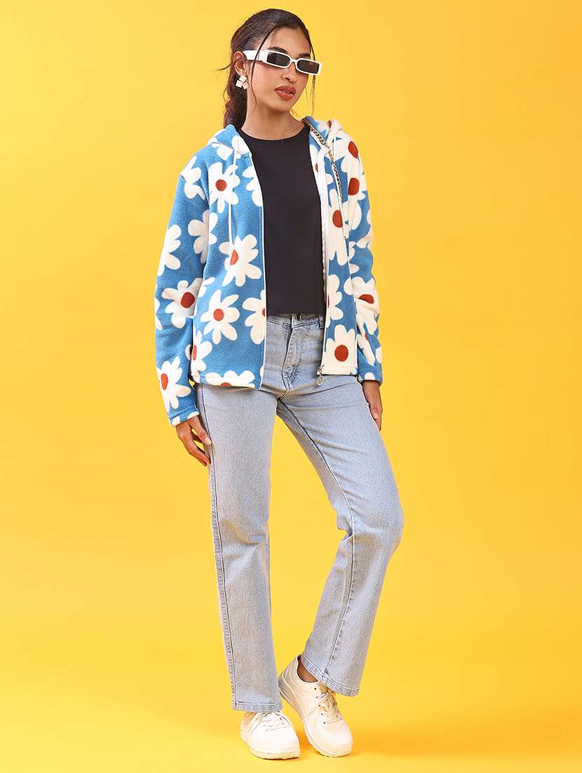 women printed long sleeve hooded sweatshirt - 21940646 -  Standard Image - 4