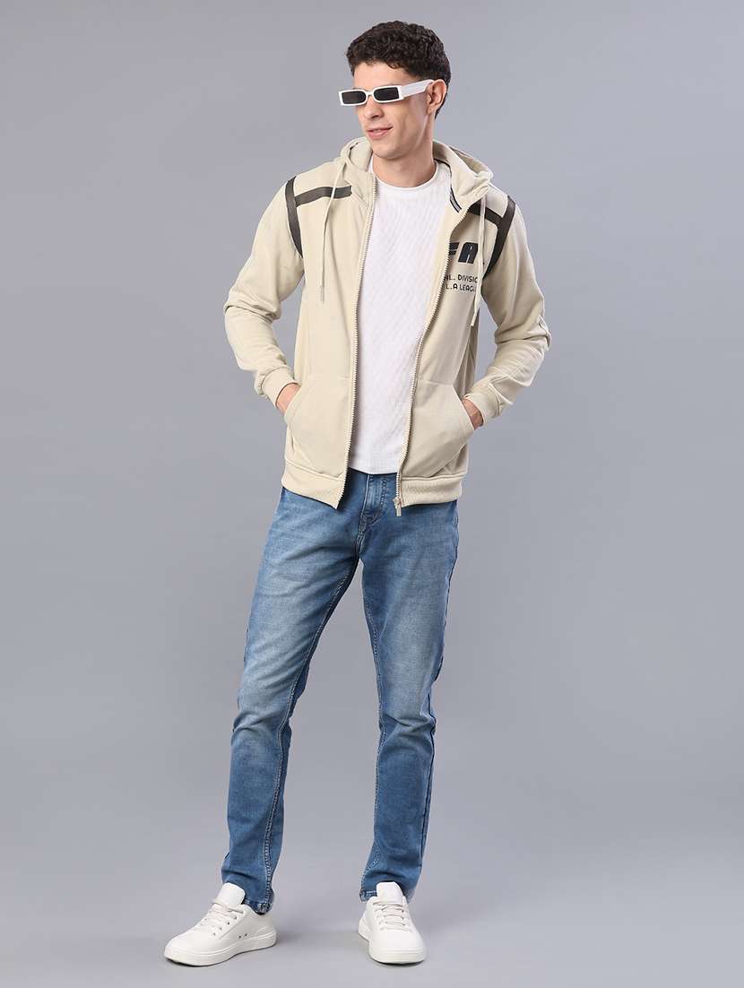 men printed long sleeve hooded sweatshirt - 21940658 -  Standard Image - 4