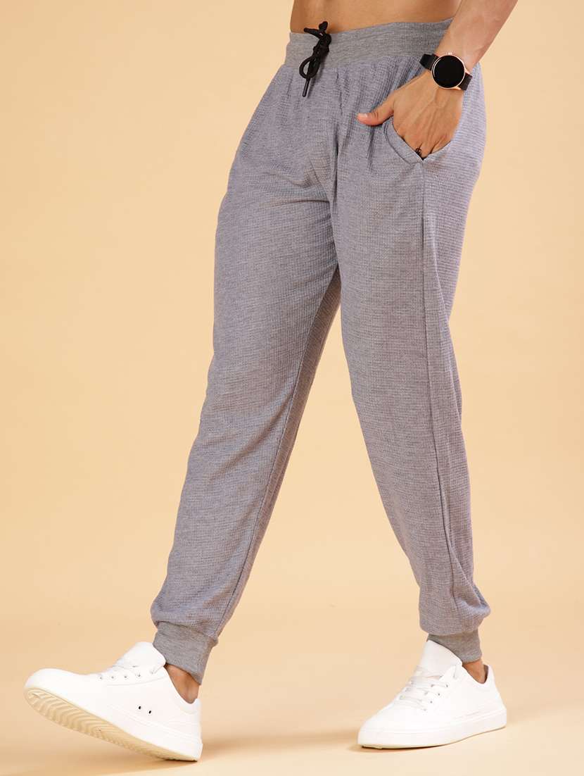 men solid mid rise jogger - 21940709 -  Standard Image - 1