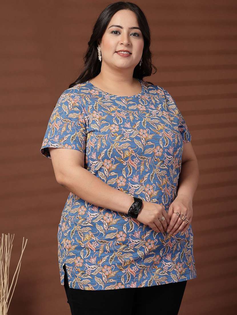 women plus size printed short sleeve t-shirt - 21940816 -  Standard Image - 1
