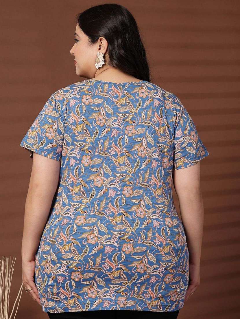 women plus size printed short sleeve t-shirt - 21940816 -  Standard Image - 4