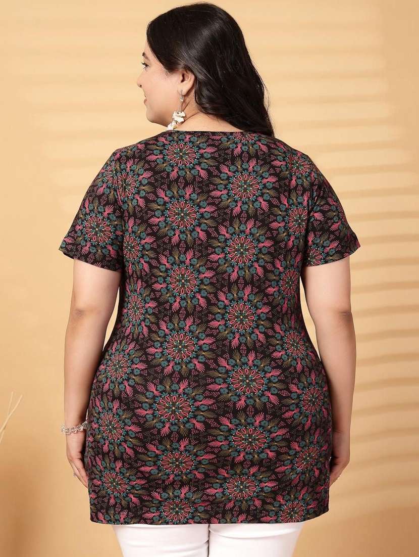 women plus size printed short sleeve t-shirt - 21940818 - Standard Image - 4