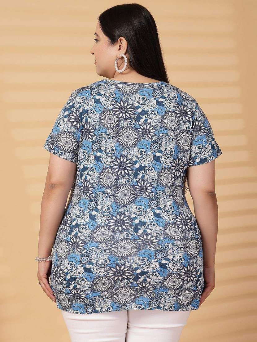 women plus size printed short sleeve t-shirt - 21940822 - Standard Image - 4