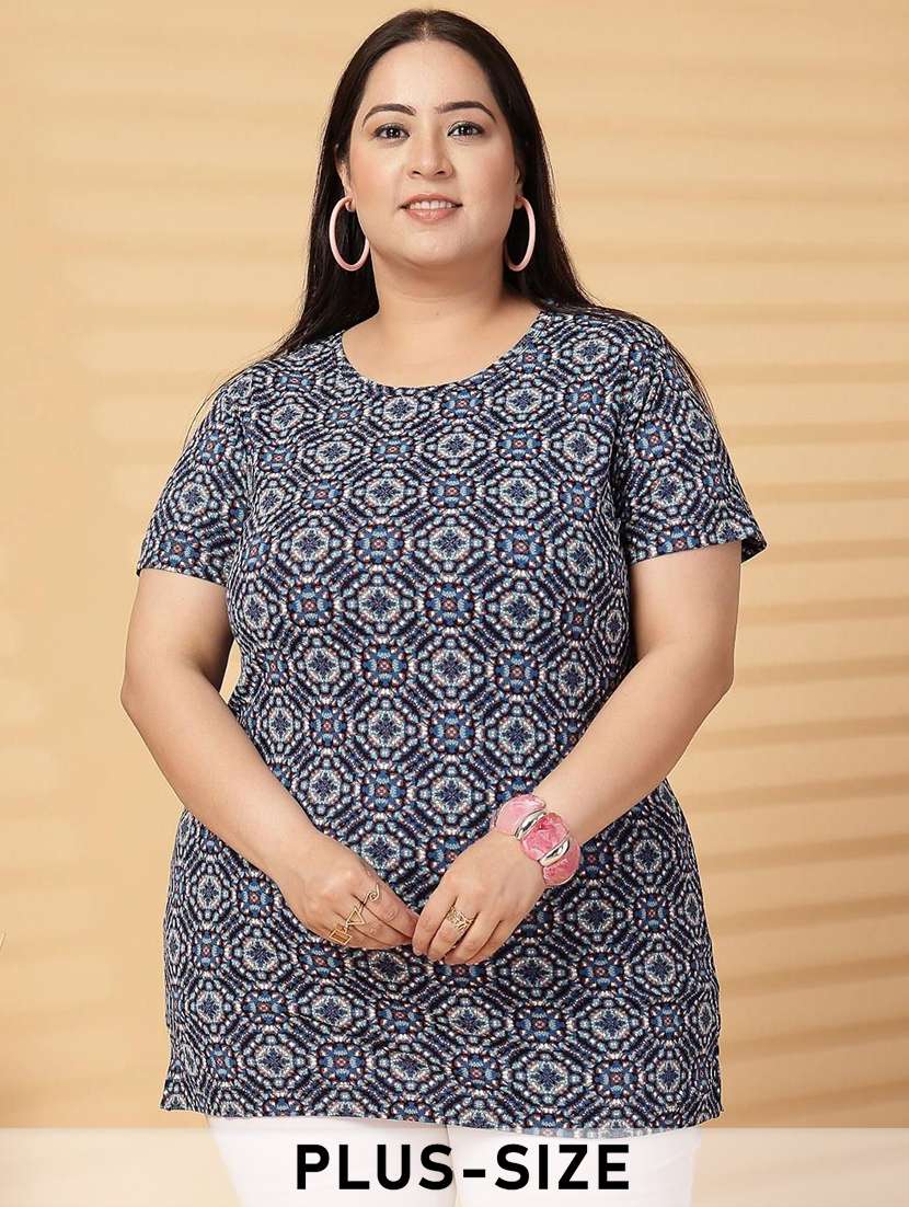 women plus size printed short sleeve t-shirt