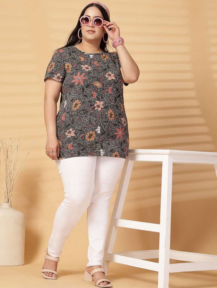women plus size printed short sleeve t-shirt - 21940828 - Standard Image - 4