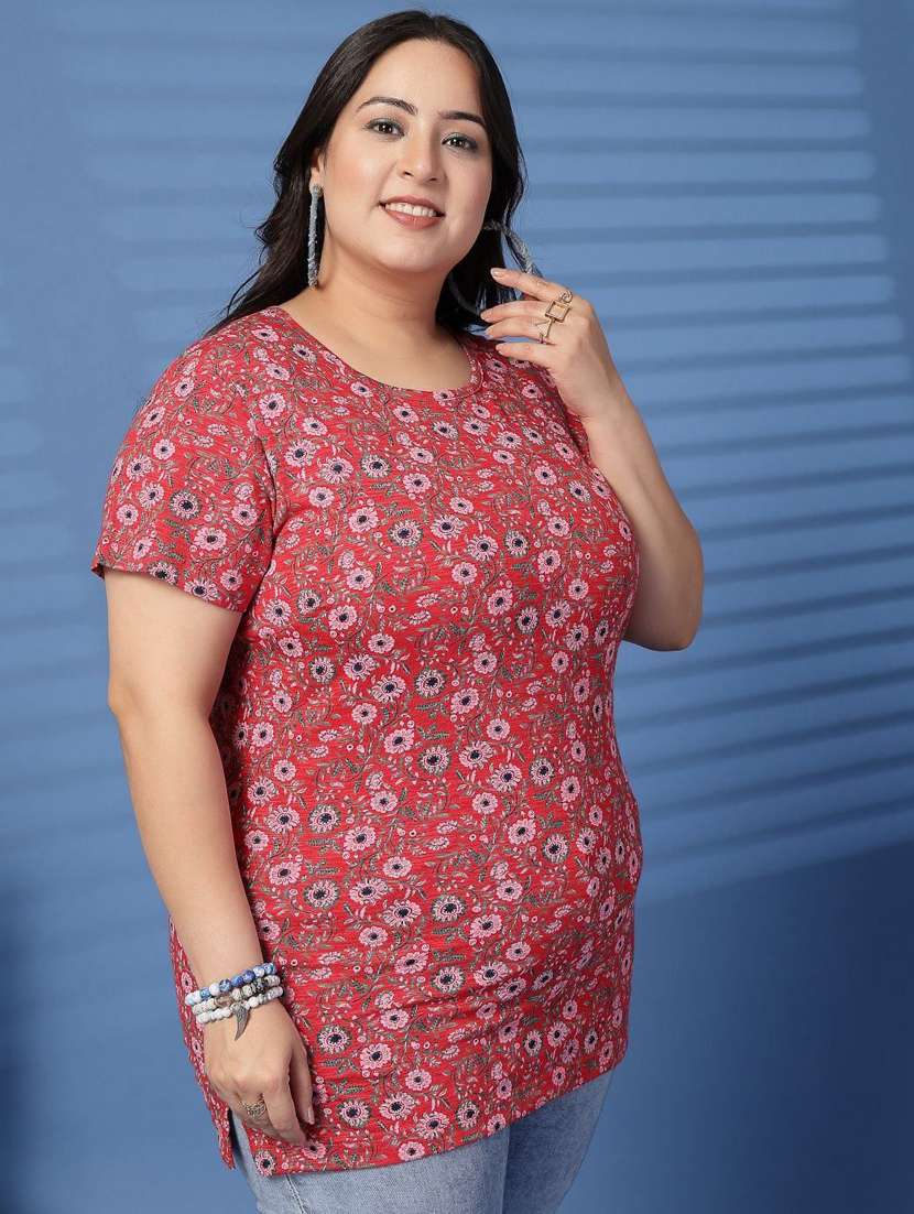 women plus size printed short sleeve t-shirt - 21940830 - Standard Image - 1