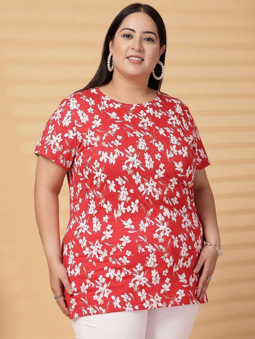 women plus size printed short sleeve t-shirt - 21940832 -  Standard Image - 1