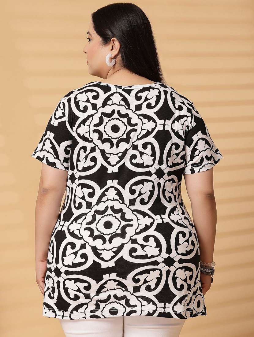 women plus size printed short sleeve t-shirt - 21940836 - Standard Image - 4