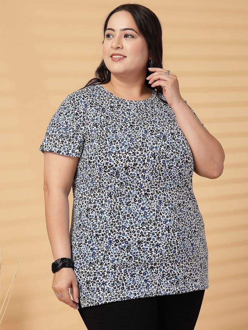 women plus size printed short sleeve t-shirt - 21940837 -  Standard Image - 1