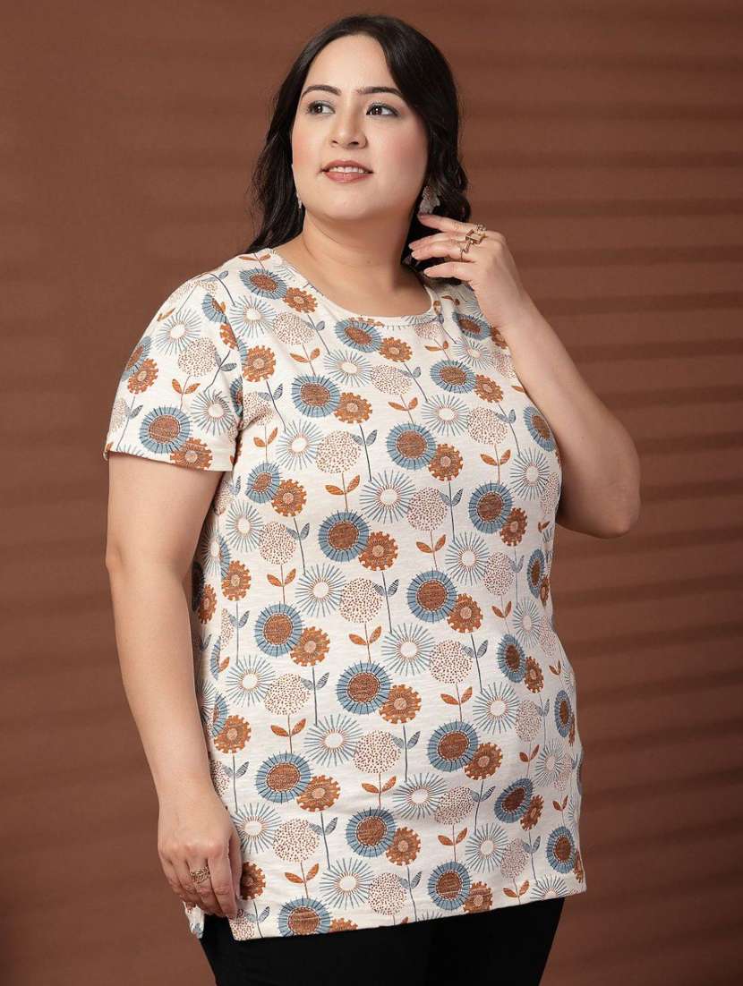 women plus size printed short sleeve t-shirt - 21940839 -  Standard Image - 1