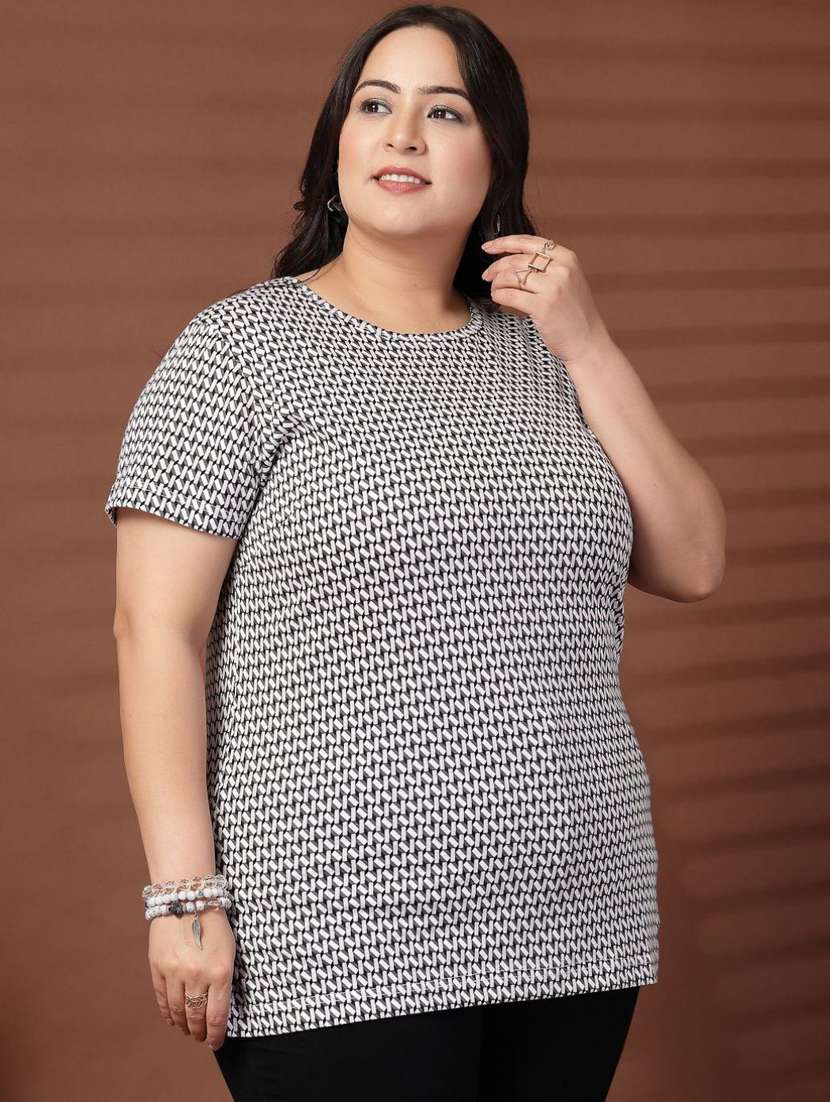 women plus size printed short sleeve t-shirt - 21940840 -  Standard Image - 1