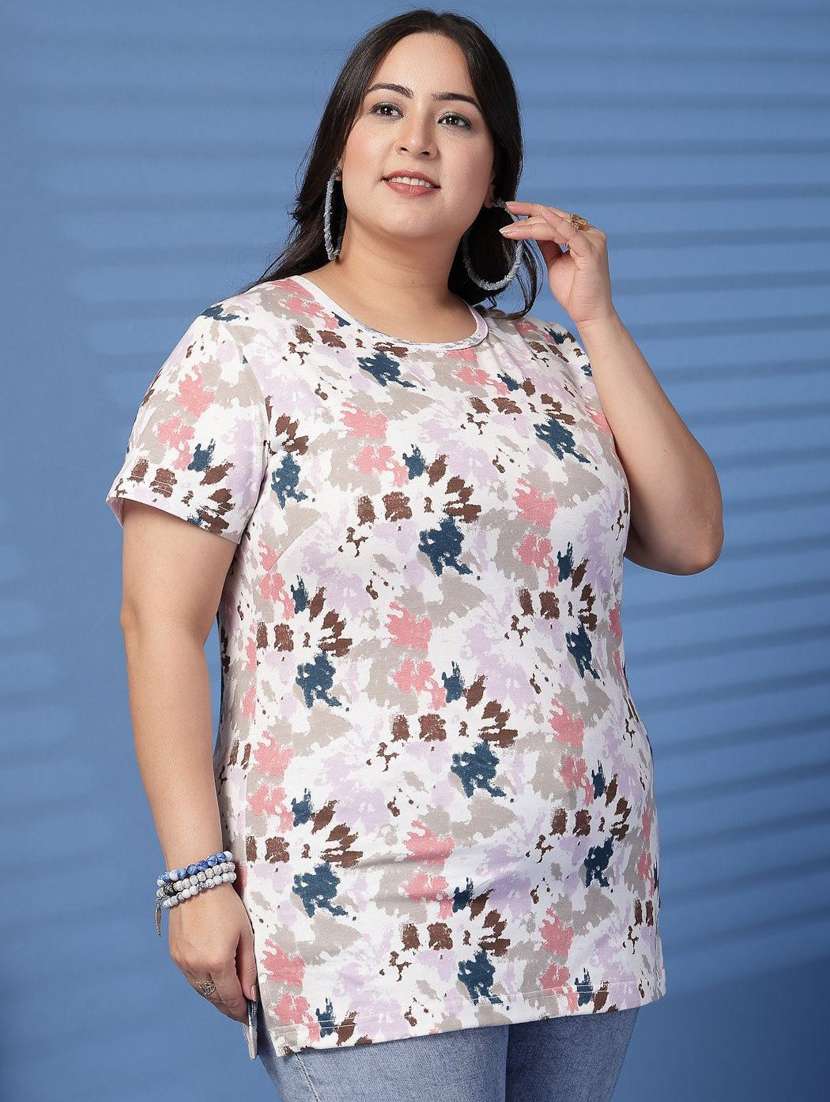 women plus size printed short sleeve t-shirt - 21940841 -  Standard Image - 1