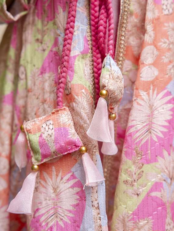 girls pink printed long sleeve anarkali kurta - 21941000 -  Standard Image - 6