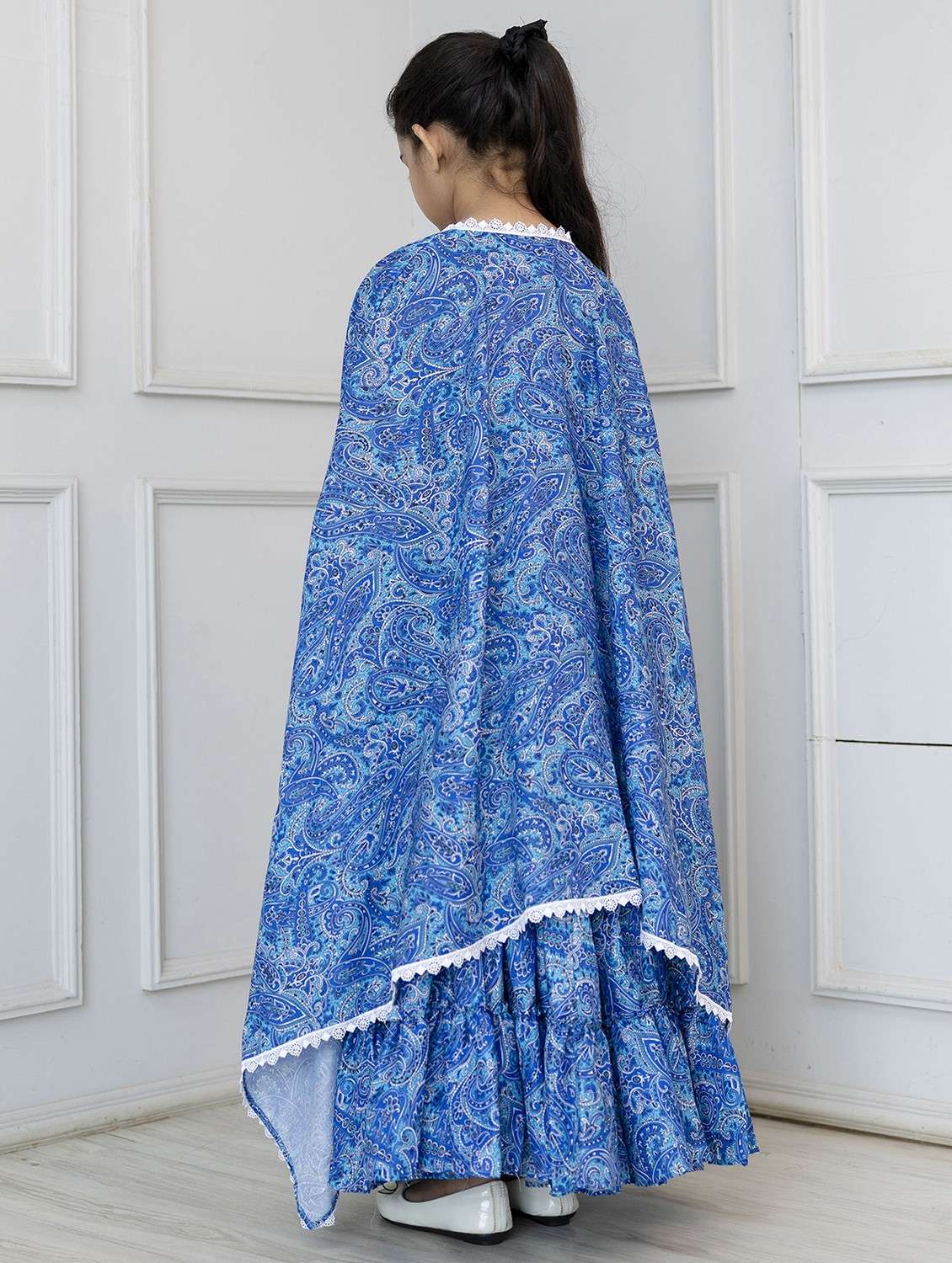 girls blue paisley print sleeveless fusion set - 21941003 -  Standard Image - 4