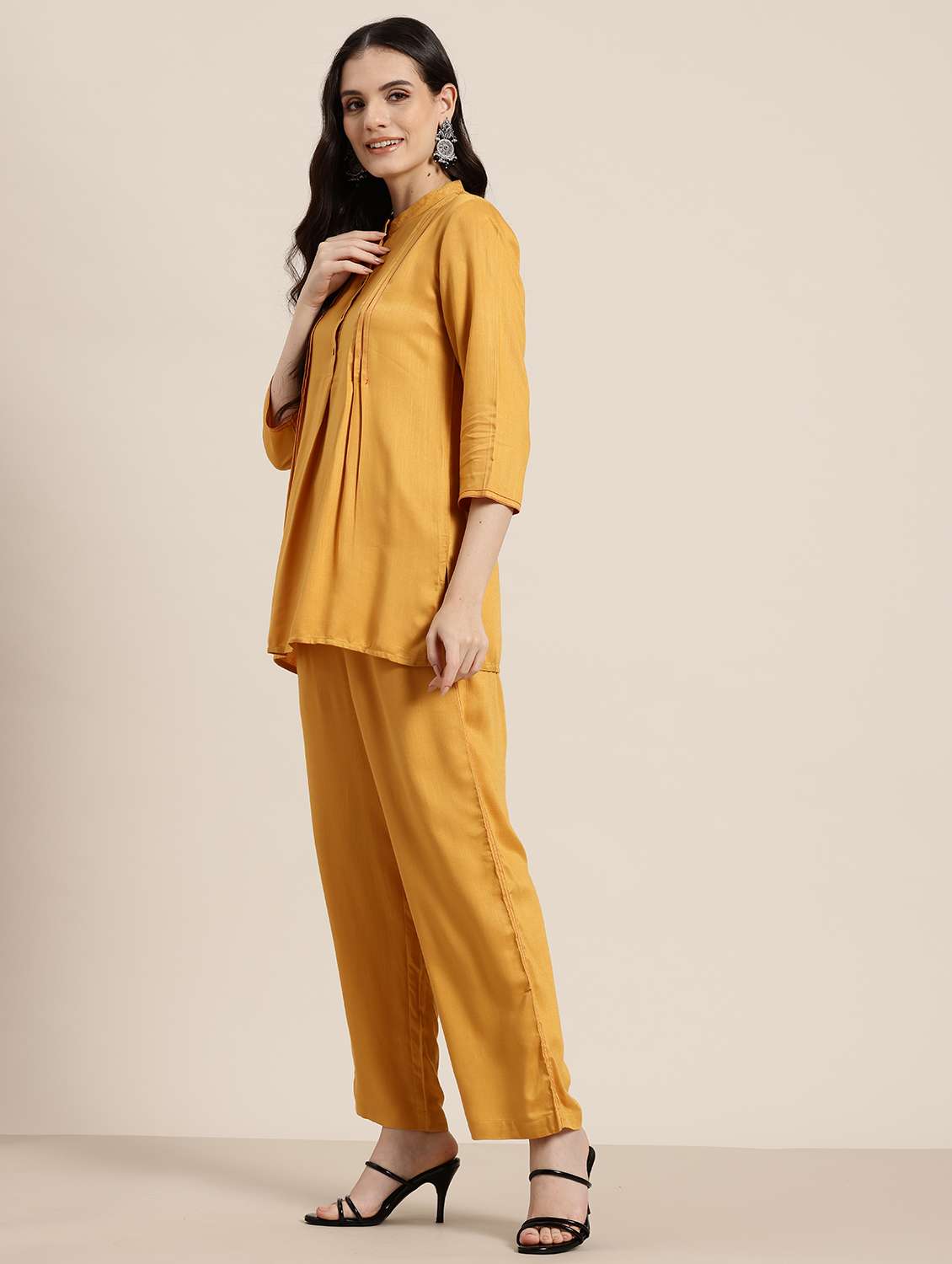 Women Three Quarter Sleeve Ethnic Co Ord Set