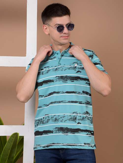 men printed short sleeve regular fit polo t-shirt - 21941083 -  Standard Image - 0