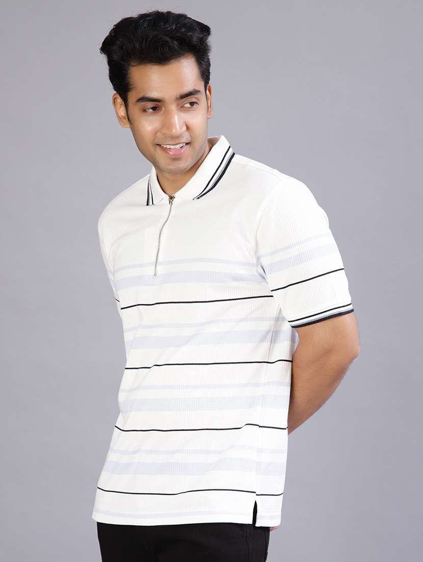 men striped short sleeve regular fit polo t-shirt - 21941124 -  Standard Image - 1